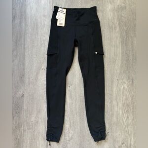 Black Cargo Leggings - small